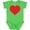 Apple Green, variant on Inktastic Red Heart Boys or Girls Baby Bodysuit