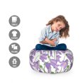 thumbnail image 2 of Botanical Storage Toy Bag Chair, Burgeoning Bluebells Meadow Flowers Efflorescence Fresh Garden, Stuffed Animal Organizer Washable Bag, Large Size, Lavender Yellow, by Ambesonne, 2 of 3