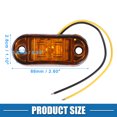 thumbnail image 4 of Unique Bargains Front Rear Side Marker Light 2 LED for Truck Camper Van Lorry RV Plastic Amber (Set of 8), 4 of 7