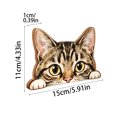 thumbnail image 2 of Wooden Cat Decoration with Peeking Tabby Design, 1 Piece, Wood Finish, for Home and Office Desk, Cat Decor for Cat Lovers, 2 of 3