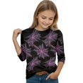 thumbnail image 5 of Grblisyd 3/4 Sleeve Shirt for Girls Boys Casual Basic Tees Fall Winter Halloween Crew Neck Tops Blouse 7-8 Years, 5 of 6