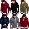 thumbnail image 2 of Hommes à Capuche Coupe Ajustée Chandails à Capuche Chandail en Molleton Manteau d'Extérieur Chandail Manteau Chaud Veste, 2 of 5