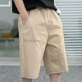 thumbnail image 6 of NAISIBABY Boys Cargo Shorts, Fashion Elastic Waist Baggy Fit Kids Summer Shorts Khaki 14T, 6 of 7