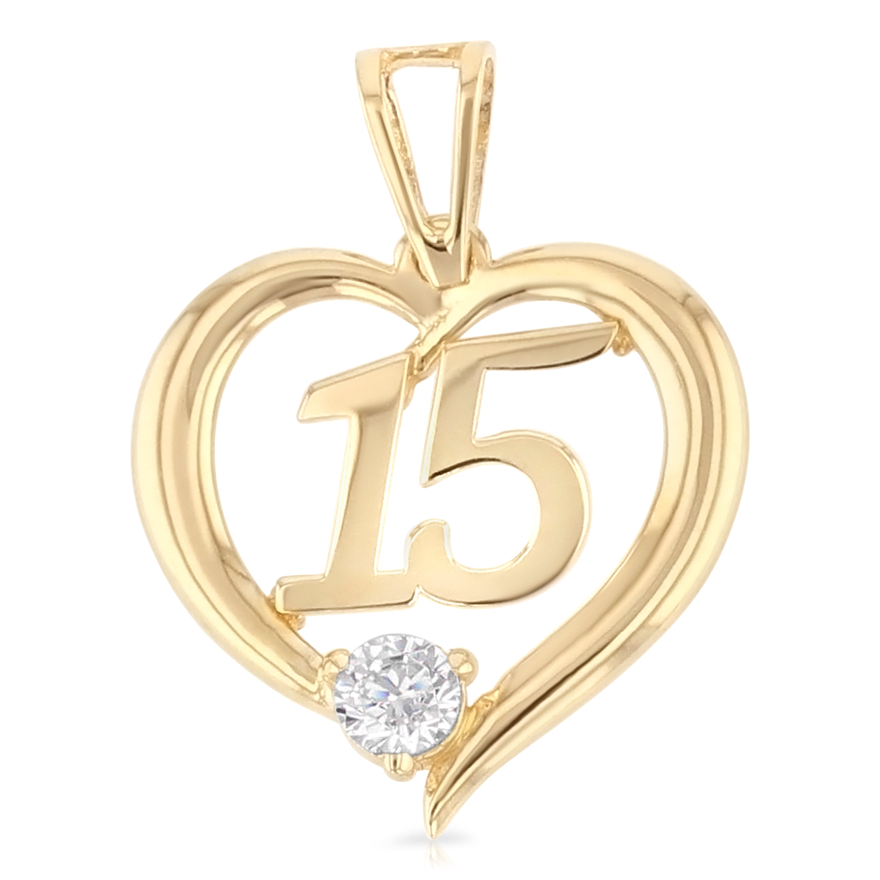 14K White 11x12mm Angel Baby Pendant