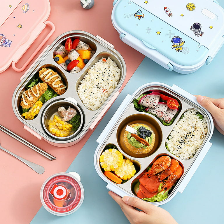 Bento Lunch Box 4 Compartment Meal Prep Containers Lunch Box for Kids  Durable BPA Free Reusable Food Storage Containers Schools - AliExpress