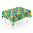 thumbnail image 1 of JSDART Retro Fruit Trees Teal Red Blue Mustard Yellow Perfect Tablecloth Table Desk Cover Home Party Decor 52x70 inch, 1 of 1