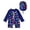 Dark Blue, variant on SGMVNU Baby Boys Swimwear Print Zip Up 1 Piece Swimsuit with Swim Cap Sun Rashguard for Beach Pool Dark Blue Size 6-12 Months