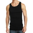 thumbnail image 6 of 12 Pack Men's 100% Cotton Ribbed Plain Tank Tops Athletic A-Shirts Undershirts Black Size:XX-Large, 6 of 6