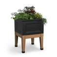 thumbnail image 3 of Mayne Fairfield 24" x 24" x 30" Square Black Self Watering Elevated Garden Bed Planter, 3 of 13