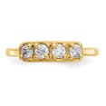 thumbnail image 4 of 14 Carats Or Jaune Zircone Cubique Cz Réglable Orteil Anneau Ouvert Midi, 4 of 10