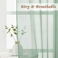 thumbnail image 4 of Sheer Sage Green Curtains for Bedroom 108 inches Length, Grommet Airy & Breathable Soft Voile Sheer Window Treatment with Light Filtering for Living Room, W54 x L108, 2 Panels, 4 of 7