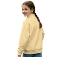 thumbnail image 3 of Xoenoiee Capybara Orange Print Girls Half Zip Pullover Quarter Zipper Long Sleeve Sweatshirt Activewear for Casual Wear, Sport, School, Size 7-8 Years, 3 of 7