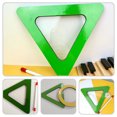 thumbnail image 2 of 1 Set Kids Triangular Hand Drum Percussion Drum Musical Orff Percussion Instrument with Drum Stick, 2 of 8