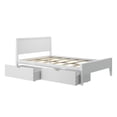 thumbnail image 3 of Max & Lily Full Size Bed Frame with Storage Drawers, Solid Wood Platform Bed for Kids, White, 3 of 11