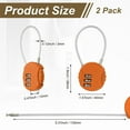 thumbnail image 3 of Uxcell 2-Pack Candado de Combinación, Aleación de Zinc 3 Dígitos Contraseña Candado Redondo para Equipaje al Aire Libre Sin Llave [Naranja], 3 of 7