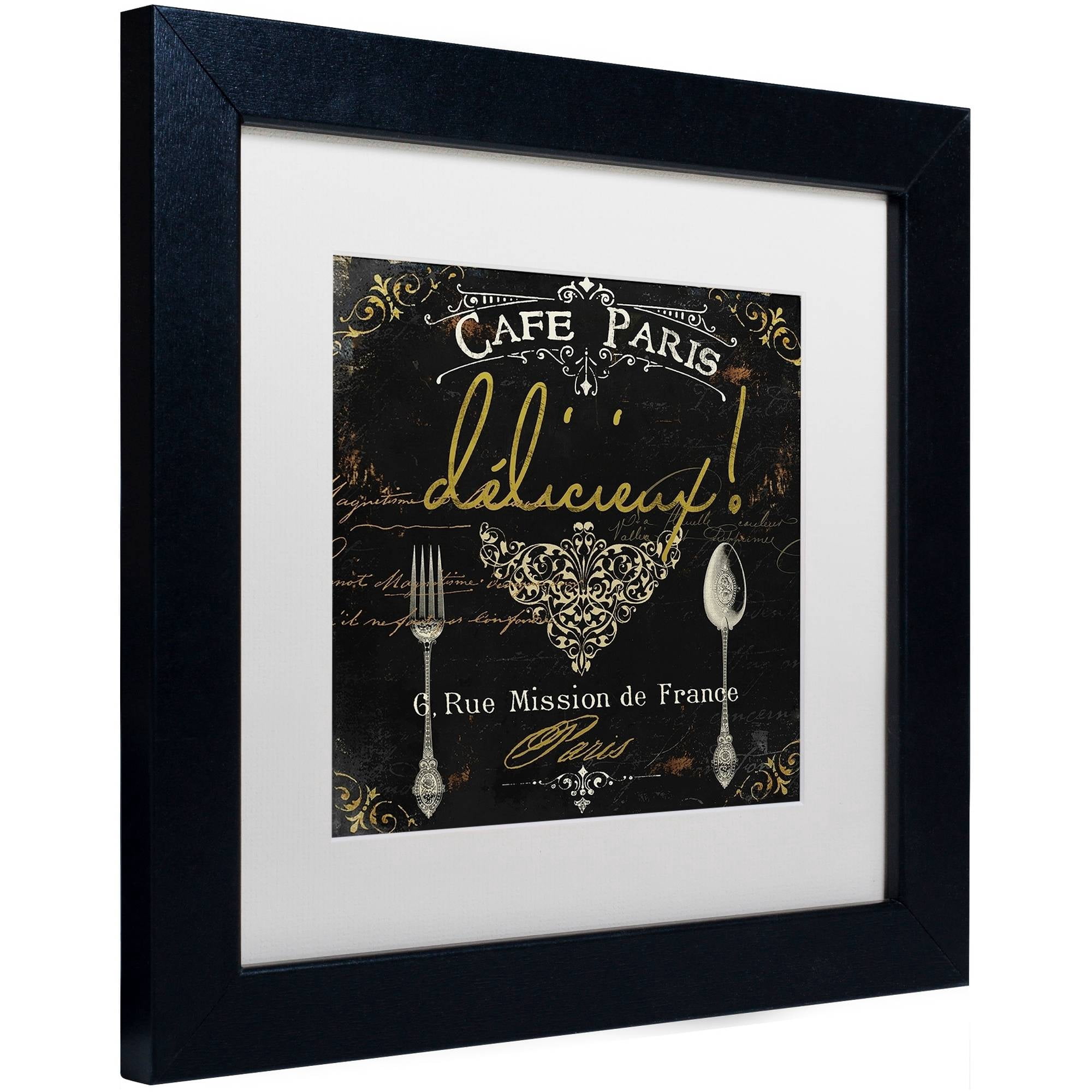 Trademark Fine Art "La Cuisine III" Canvas Art by Color Bakery White Matte, Black Frame