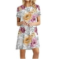 thumbnail image 1 of Fankiway Robe d'Été Imprimée pour Femmes, Jour de l'Indépendance, Décontractée, à Manches Courtes, Col Rond, Grande Taille, Printemps 6793, 1 of 5