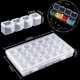 thumbnail image 3 of Paquete de 3 cajas de almacenamiento transparentes con 28 mini compartimentos, pintura de diamantes 5d y herramientas de punto de cruz para manualidades., 3 of 5