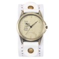 thumbnail image 1 of MAYUJIAA Montre Mode Rétro Tour Eiffel Cadran Hommes Femmes Rond Cuir PU Quartz (Blanc) SS311-68133, 1 of 3