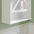 thumbnail image 6 of VECELO Bathroom Wall Cabinet, Medicine Cabinet with Open Partition, Rustic Storage Cabinet with Open and Hidden Storage Space, for Bathroom, Living Room, Kitchen, White, 6 of 10