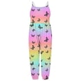thumbnail image 4 of Mceream Girls Casual Jumpsuit Sleeveless Spaghetti Strap Rompers Long Pants with Pockets Loose One Piece Bib Overalls Cute Printed Summer Outfits 1-6 Years, 4 of 6