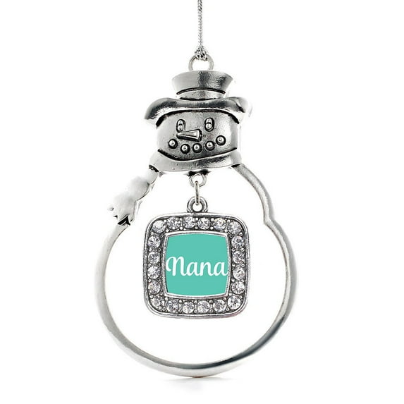 Teal Nana Classic Snowman Holiday Ornament