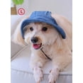 thumbnail image 2 of 1pc Denim Material Pet Fisherman Hat Suitable For Cats And Dogs For Sun Protection When Going Outside To Play, 2 of 5