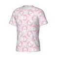 thumbnail image 3 of Yiaed Cute Rabbit Print Mens Short Sleeve Tight Fit T-Shirt, Crewneck Casual Tee-Medium, 3 of 5