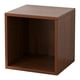 thumbnail image 1 of Estantería organizadora de almacenamiento de madera en forma de cubo, estante de exhibición moderno, caja cúbica de madera Madera oscura, 1 of 9