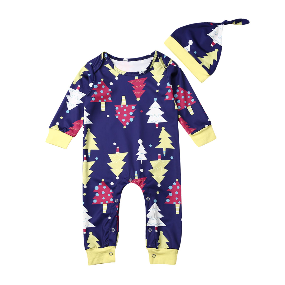 Unisex Baby Christmas Deer Clothes Romper Suit Infant Bodysuit Long