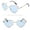 Blue, variant on Blue Heart Shape Sunglasses Polarized Sunglasses for Women Aviator Sunglasses AC Metal Trendy Designer Mirrored UV Protection Sun Glasses One Size