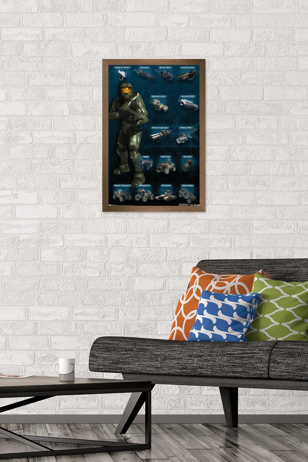 Halo 3 - Chart - Humanity Wall Poster, 14.725" x 22.375", Framed