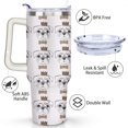 thumbnail image 3 of Gift for Dog Lovers Cute Dog Tumbler for Women - 40oz Dog Tumblers with Handle Straw and Lid Tumbler Cup Travel Coffee Mug, 3 of 7