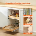 thumbnail image 2 of VEVOR Pull Out Cabinet Organizer, 17"W x 21"D Cabinet Drawer, Soft Close Slide out Shelf, Heavy-Duty Sliding Wood Drawer, Bottom and Side Assembly Base Cabinet Organization, Kitchen Pantry Bathroom, 2 of 9
