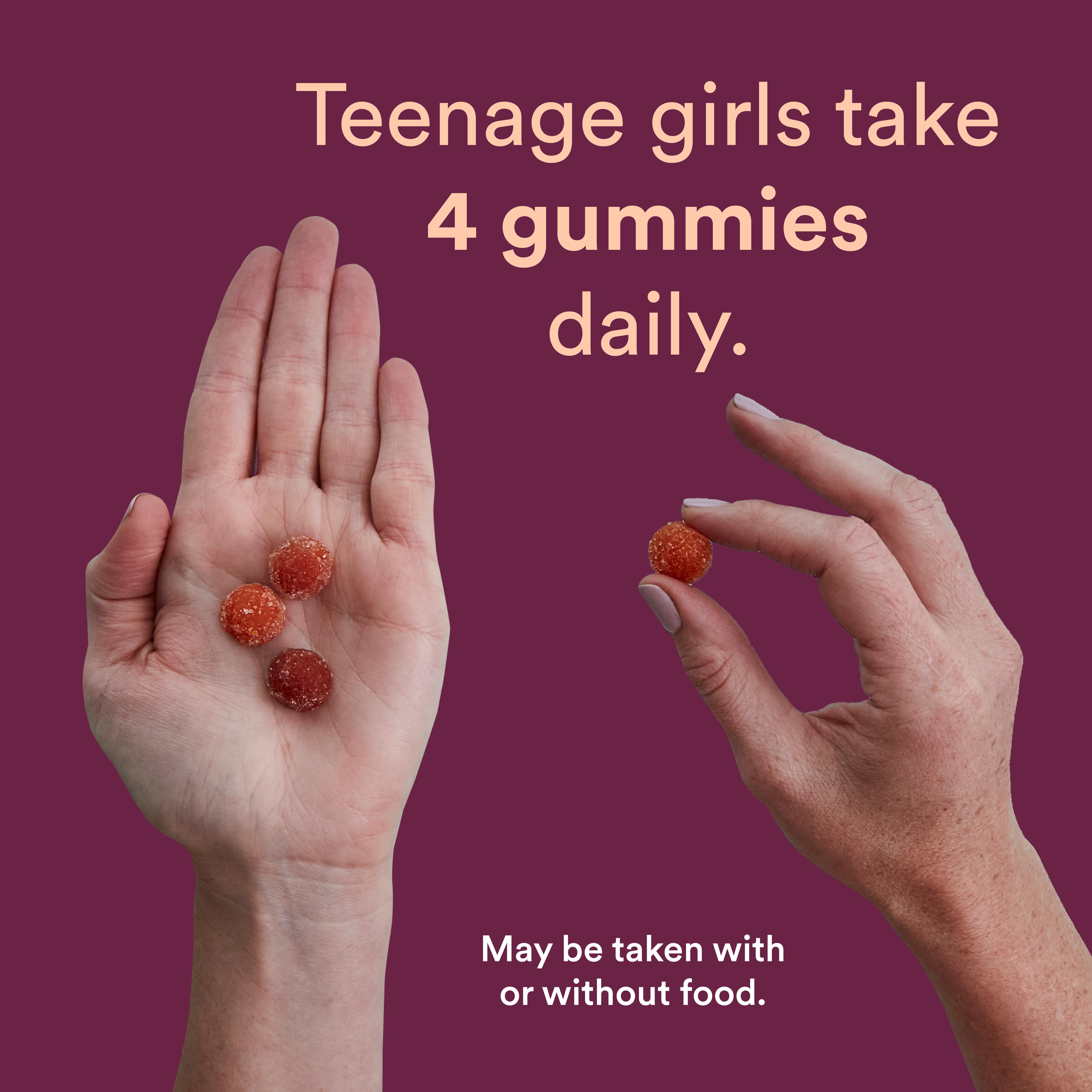 SmartyPants Teen Girl Multivitamin Gummies, Biotin, DHA, 120 Ct (2-Pack)