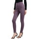 thumbnail image 4 of FAB CURVES Leggings de ante sintético para mujer, de cintura alta, ajustados y elásticos, talla XS, color violeta, 4 of 5