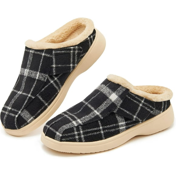 Mens Adjustable Orthopedic Slippers Shoe for Plantar Fasciitis & Foot Pain Relief with Arch Support Christmas