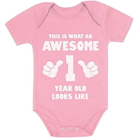 

Tstars - Baby Boy I m 1 Bodysuit One Year Old Birthday Gift Cute Baby Bodysuit 24M (18-24M) Pink