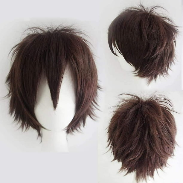 Brown short wig cosplay top