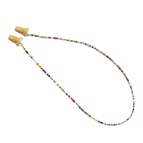 WHAMVOX Beaded Eyeglass Chain Clip Glasses Cord Anti-skid Glasses Chain 70cm Colorful