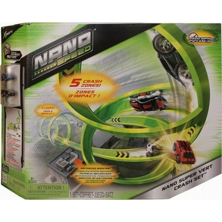 Xconcepts Nano Speed Super Vert Crash Race Track Set with Micro Cars Motorized