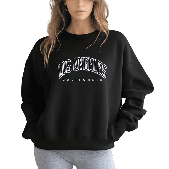 Women's City Name Letter Print Sweatshirt Letter Print Sweatshirt 1 Pcs Graphic Casual Pullover Sweatshirts - Comfortable Crew Neck, Soft Casual Tops