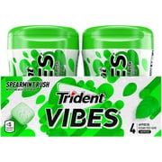 Trident Vibes, Sugar Free Spearmint Rush, 40 Pcs, Pack of 4