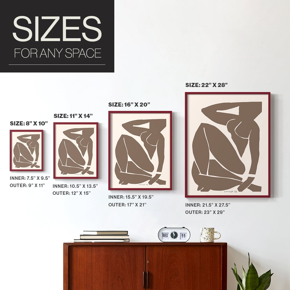 Matisse CCXIV in Solid Wood 11 x 14 Framed Print