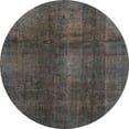 thumbnail image 1 of Ahgly Company Tapis d'Intérieur Rond Abstrait Gris Charbon Abstrait, 5 Pieds Rond, 1 of 6
