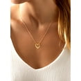 thumbnail image 2 of Silvora Gold Plated Hollow Out Heart Pendant Necklaces for Women S925 Sterling Silver Delicate Necklace Jewelry Gift for Wife Mom Daughter, 2 of 8