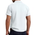 thumbnail image 5 of Short Sleeve Shirts for Men Button Up Casual Lightweight Pocket T Shirts Collared Vacation Beach Shirt Summer Tops, L, 5 of 9
