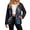 Blue Dragonfly Floral, variant on Sherpa Lined Jacket Coat for Women Outfits Blue Dragonfly Galaxy Cozy Fleece Shacket Outwear, Thick Fuzzy Clothes, Snap Button, Long Sleeve, Lapel Collar, Travel Clothes, XX-Large