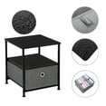 thumbnail image 4 of Topcobe 1-Drawer Nightstand Shelf Storage- Double Layer Bedside Furniture for Home, Bedroom, 4 of 8