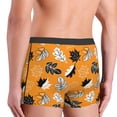 thumbnail image 5 of Daiia Bold Black and White Leaves Orange Men's Underwear Boxer Briefs, Cotton Stretch Moisture-Wicking Underwear-XX-Large, 5 of 9